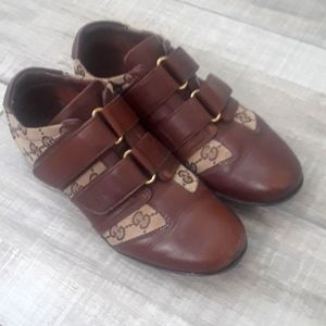 VINTAGE..GUCCI..POLO/CALF LOGO SHOES..6.5